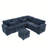 97 Inch L-Shaped Corner Sectional Sofa Couch With Seat And Storage Ottoman,Chenille Fabric Corner Couch With 7 Seats & 2 Pillows For Living Room-1871858928