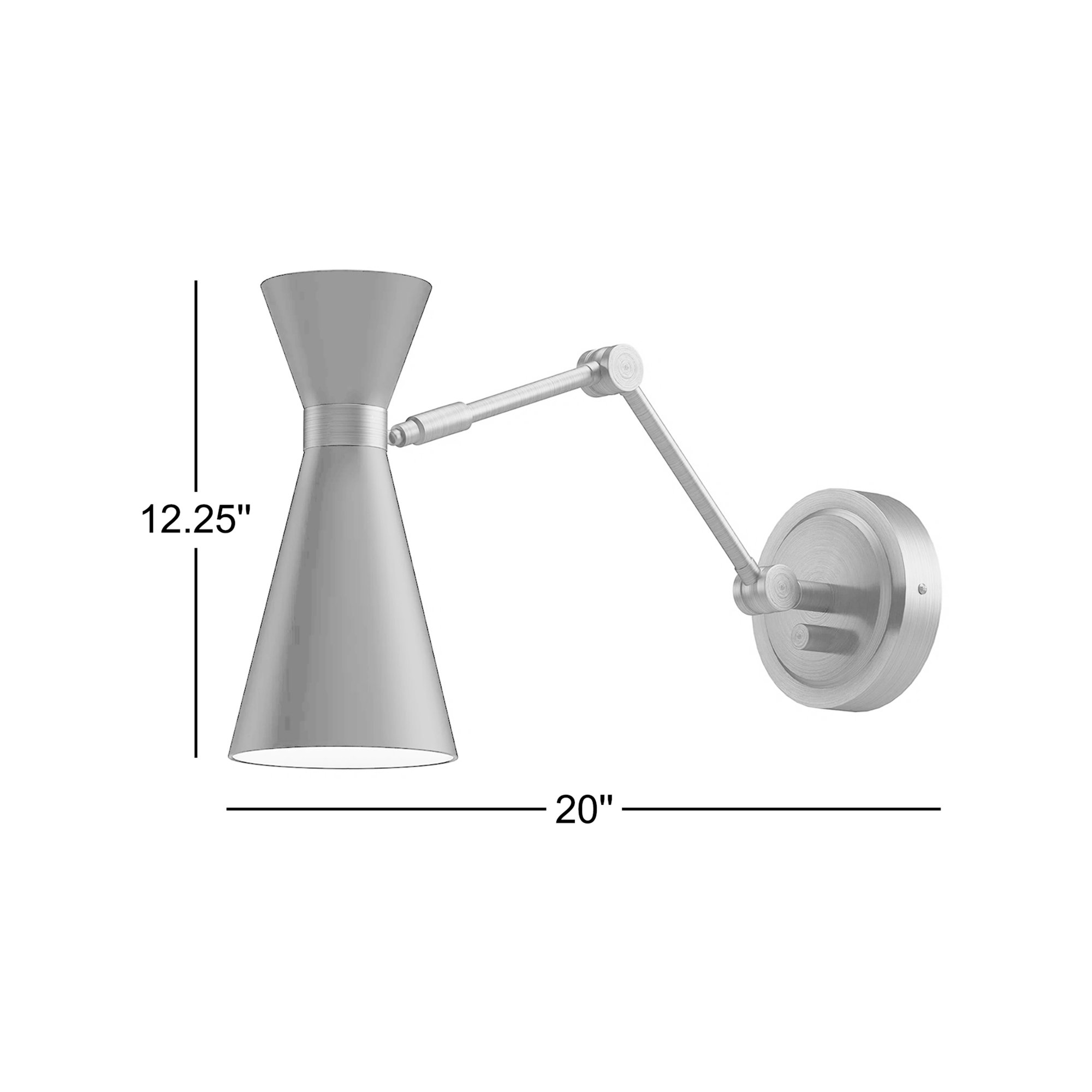 Jorgie Single Dimmable Bath Sconce, White
