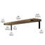 Tablette suspendue pour mur, bibliothèque murale flottante, tablette décorative, salon et décor de bureau, rustique, 1pc-998686317