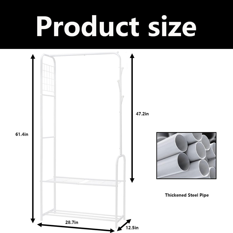 Multi-Functional Hanger For Clothes, Dresses, Coats, Bags, And Shoes, White