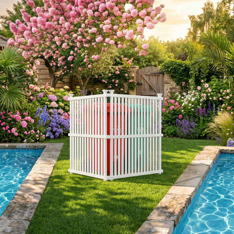 Ensemble de panneaux d'intimité en vinyle blanc l 36 po x P 3,5 po x H 48 po WAL Fence