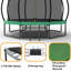Trampoline récréatif extérieur avec caractéristiques de sécurité et durabilité