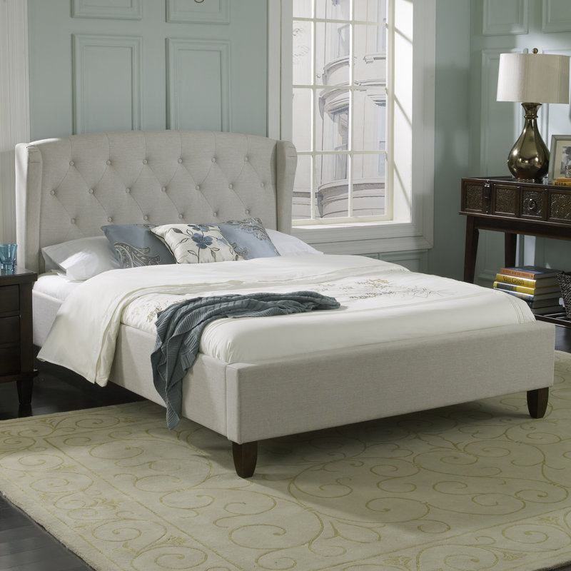 Arquette Upholstered Wingback Bed, Full