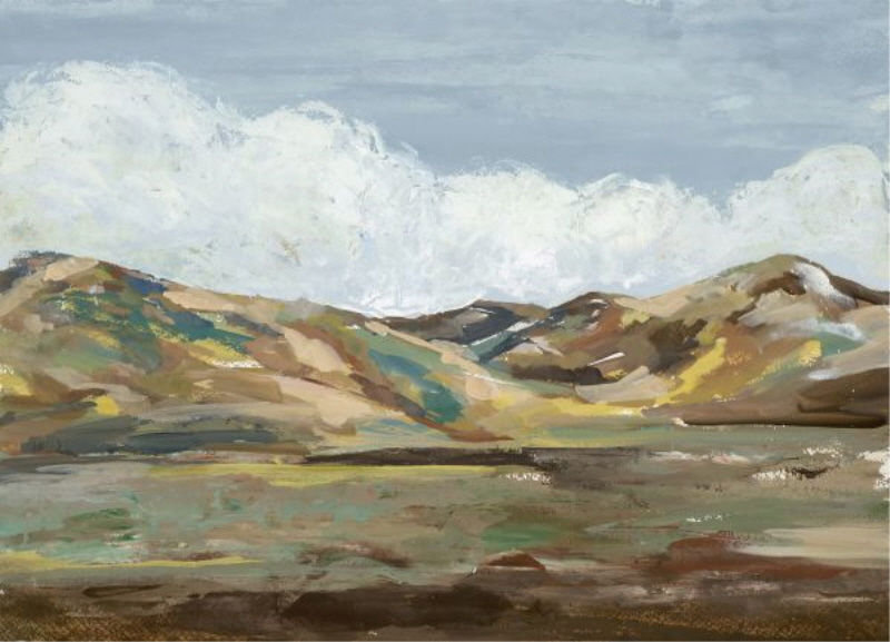 Calm Day I Painting by Sara Brown, 24" H x 33" W, Outdoor
