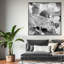 «Abstract Even More Love Silver», reproduction d'art graphique sur toile-420699695-420699682