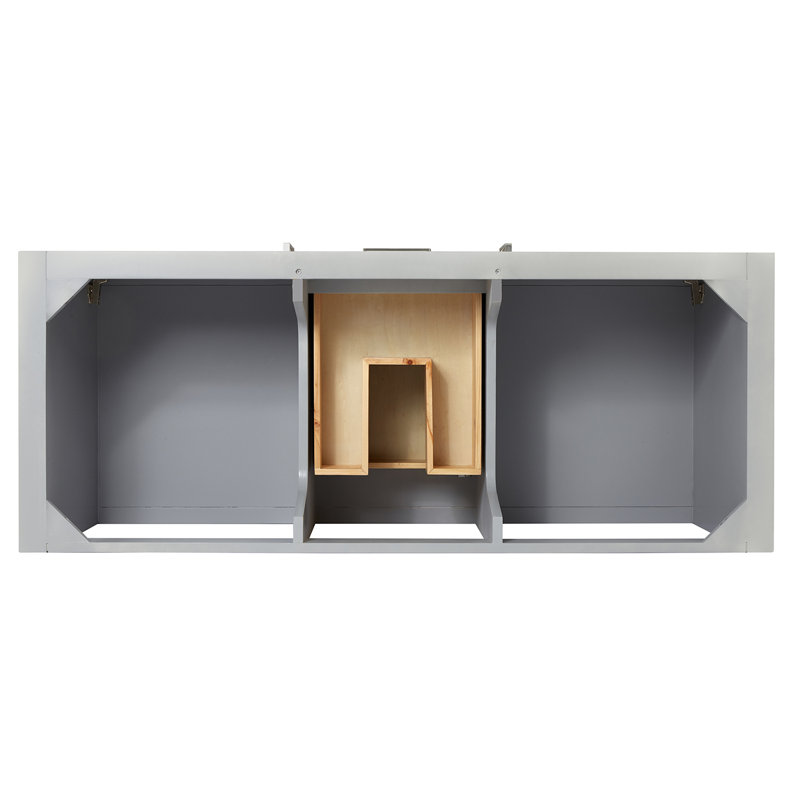 Bayhill 42'' Free Standing Single Bathroom Vanity with Quartz Top, Midnight Blue, 54" W, Carrara White Quartz