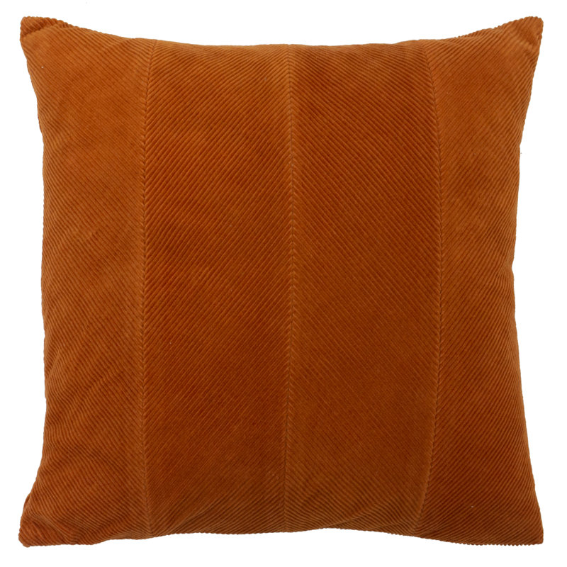 Jagger Square Throw Cushion, Rust Orange