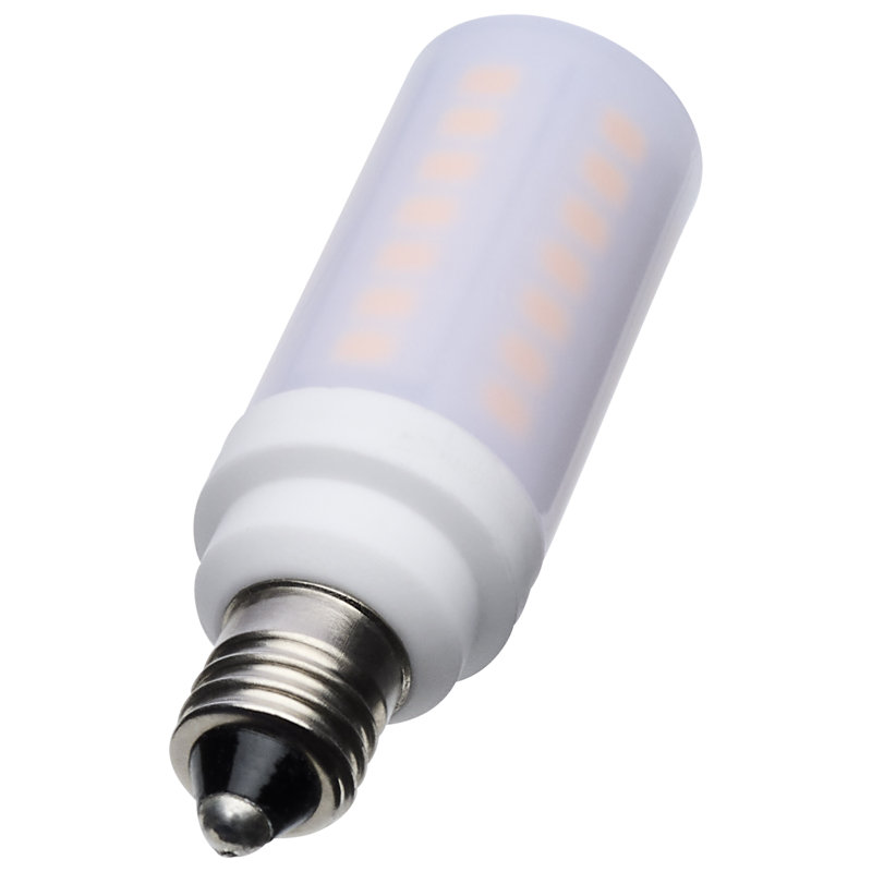 DEL T6 5 watts - finition givrée - base E11 - 120 volts, 3000 Kelvins, 500 lumens, Blanc