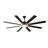 Synia 72" Black Modern Ceiling Fan with LED Light and Remote, 6 Speed Reversible Ceiling Fan-1289029464