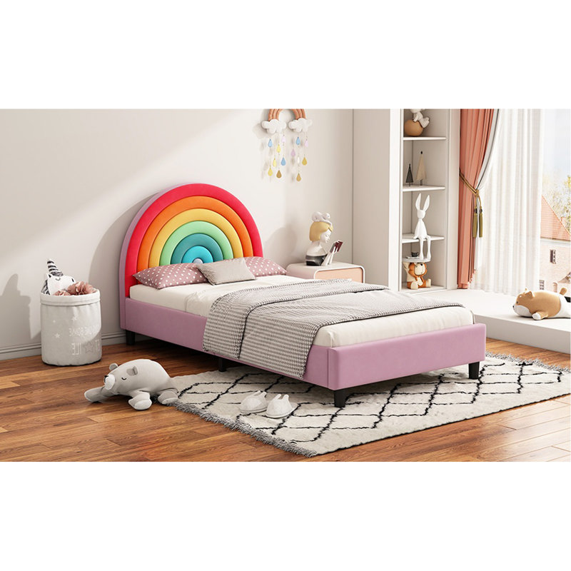 Lit plateforme tapissier Rainbow Design