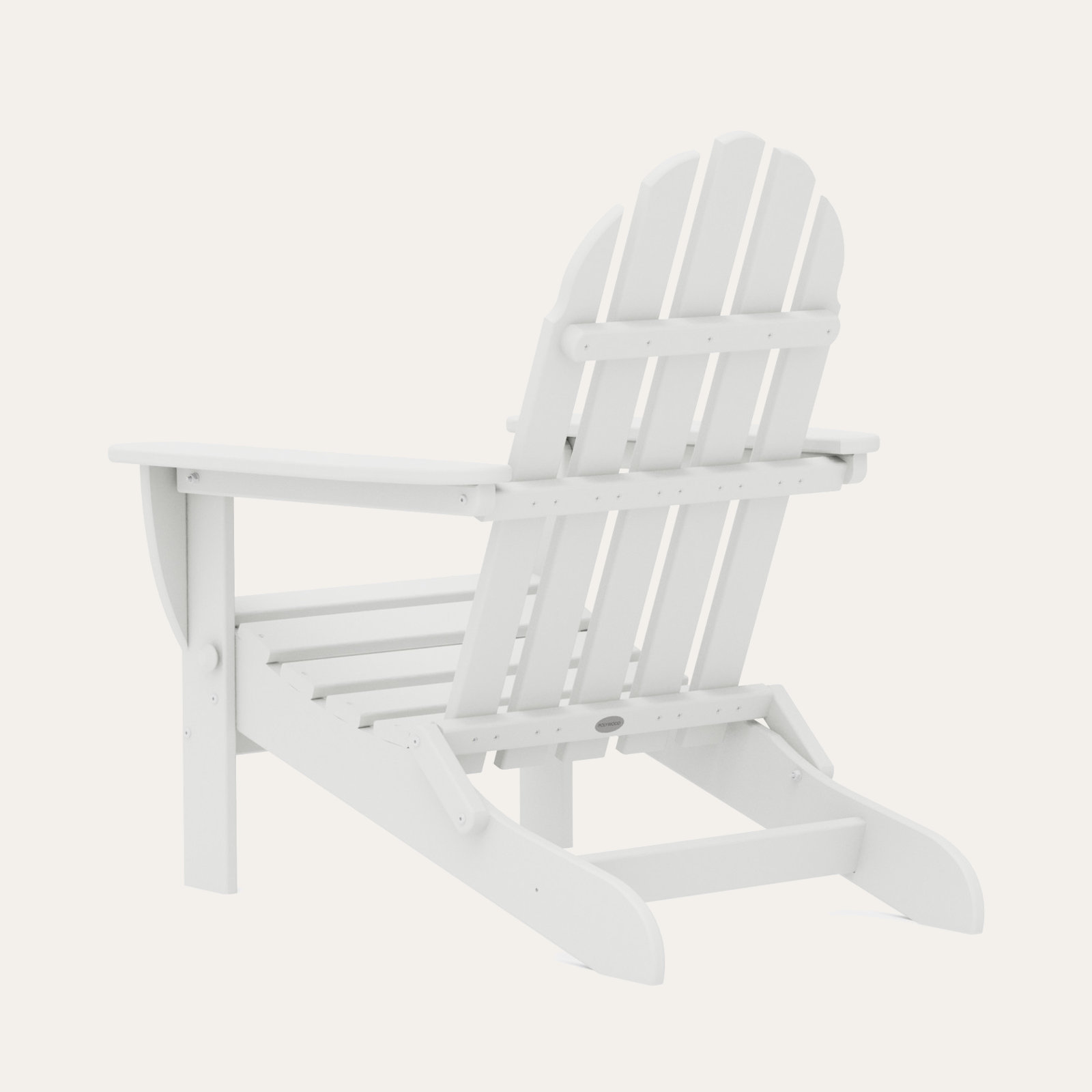 POLYWOOD Classic Adirondack Folding Adirondack Chair, White
