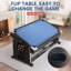 Table multi-jeux de 7 pi avec hockey sur coussin d'air, table de billard et tennis de table, table de jeu d'intérieur 4 en 1