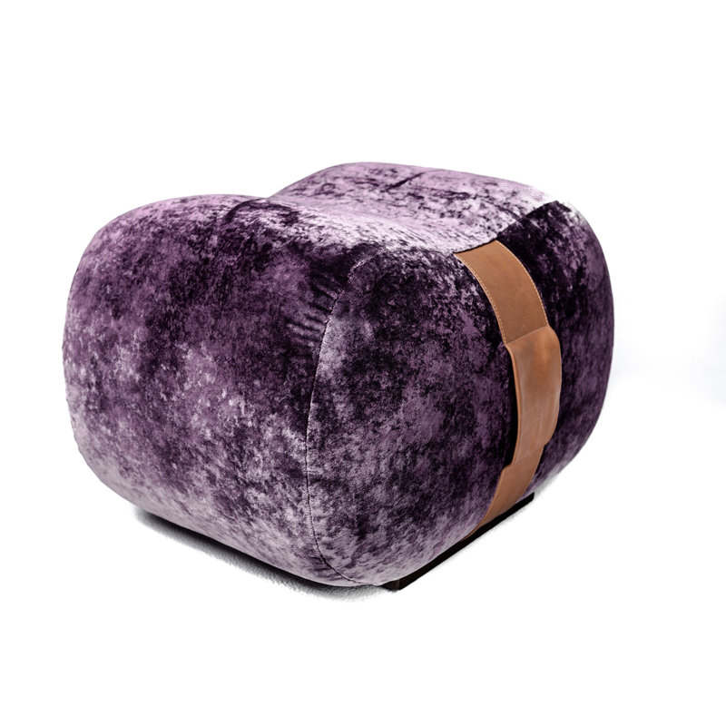 Milo Velvet Ottoman, Violet/Chesterfield Velvet