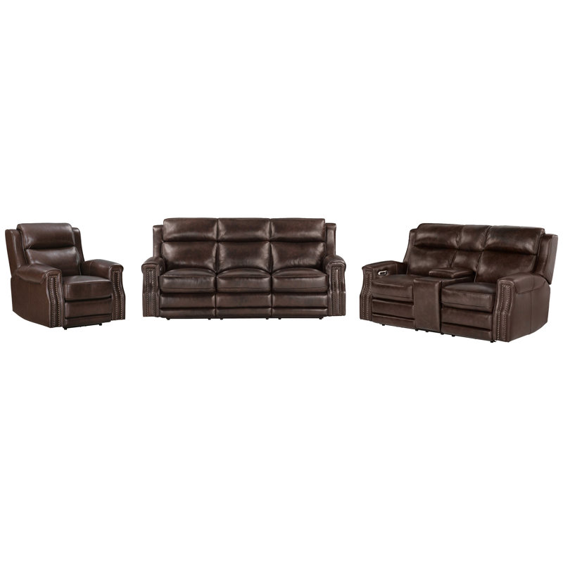 Causeuse et fauteuil inclinable électrique, Brun