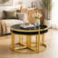 Tempered Glass Top Nesting Coffee Table-533981717