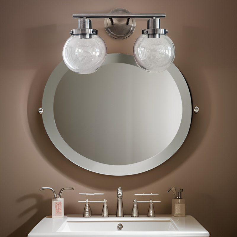 Black Wall Sconce Fixture, 2- With Clear Glass Shade, Modern For Bathroom, Living Room, Bedroom, Hallway, Porch Sconce, Versatile Application