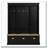 Elegant APP Controlled LED Light Hall Tree with 9 Hooks, Roman Column Design Natural Storage Bench with 3 Large Cabinets-838478348