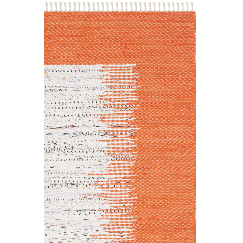 Paynter Hand Woven Cotton Abstract Rug, Rectangle 5' x 8'