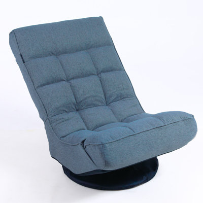 Isabelle & Max Adjustable Reclining Ergonomic Swiveling Floor Game Chair in Blue
