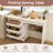 4-in-1 Folding Sewing Table with Lockable Wheels – Multi-Functional Craft Station & Computer Desk