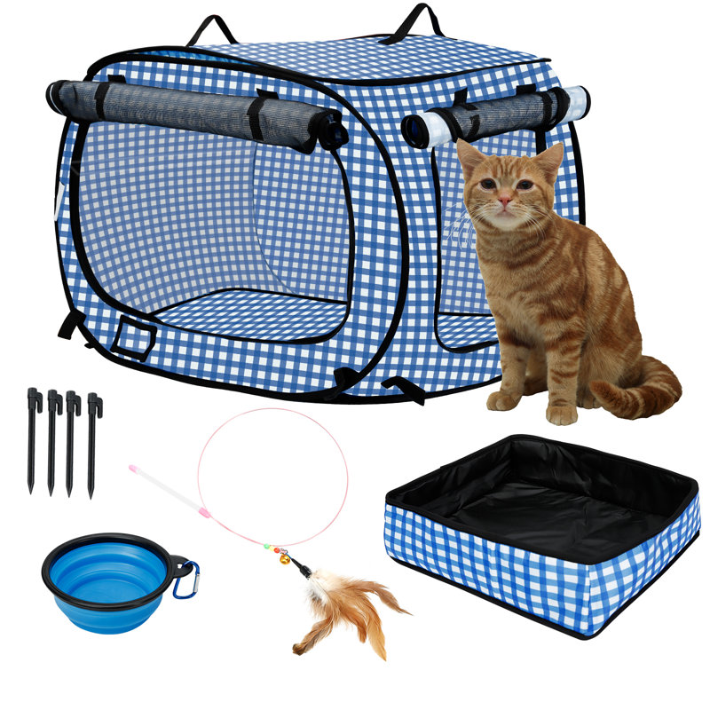 Sac portable pour chat Shipham, bleu, H 21 po x l 21 po x L 33 po