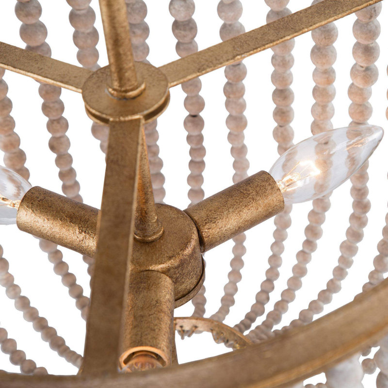 Plafonnier semi-encastré 3 lumières Boho Farmhouse