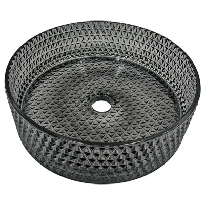 Lavabo de salle de bain vasque circulaire en verre trempé Scotch - Collection Timeless
