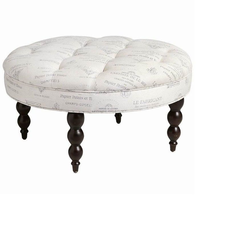 Banc rembourré, Blanc / noir / géométrique