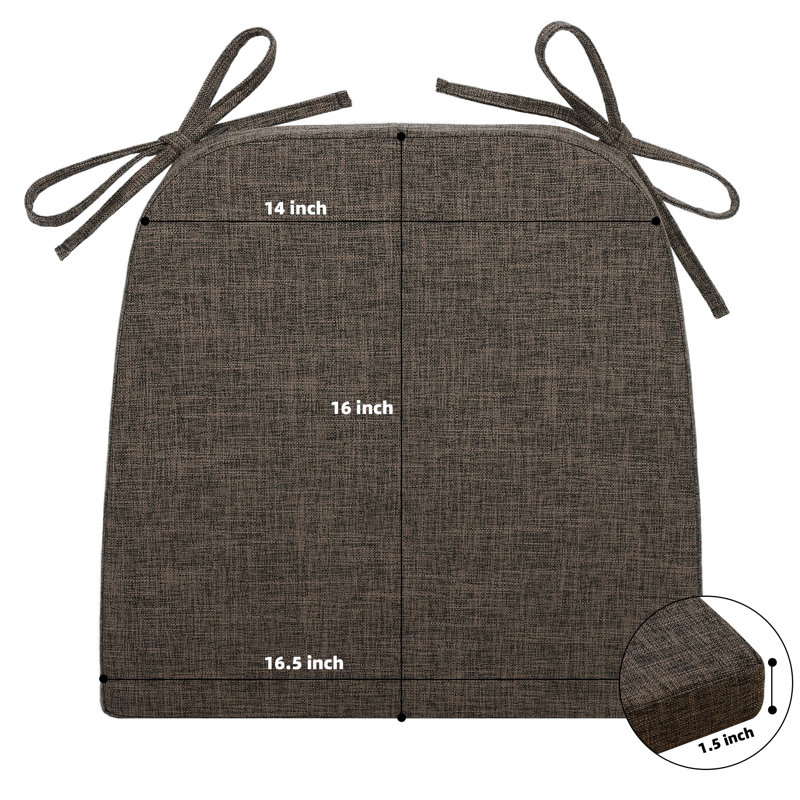 Coussin de chaise 6 pièces Latitude Run®, Café
