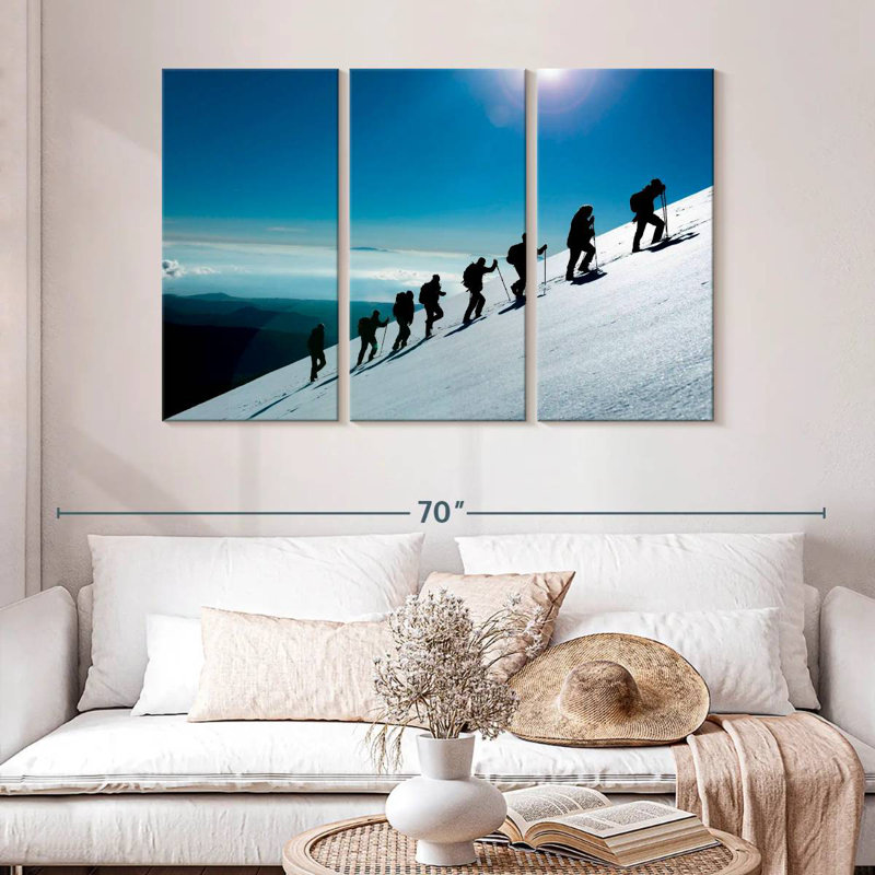 Uphill Winter Hike, 20" H x 33" W