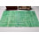 Vintage Turkish Oushak Accent Rug In Green With Tribal Entry Design For Decorative Area Styling