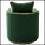 Fauteuil d'appoint pivotant avec fauteuil club et baril pour le salon, le coin lecture et les petits espaces