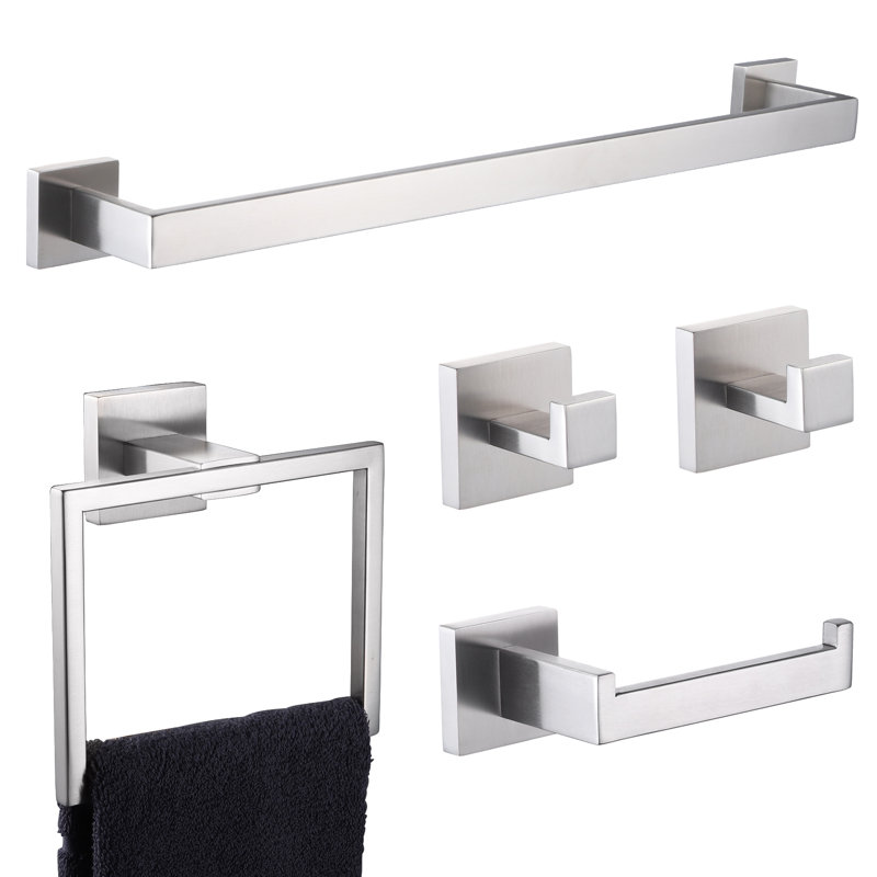 5 - Piece Bathroom Hardware Set, Brushed Nickel