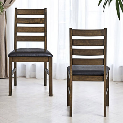 Ensemble de 2 chaises d'appoint en bois