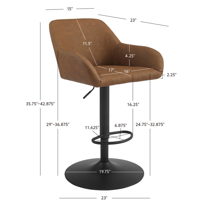 Deloice Alvan Adjustable Bar Stool | AllModern