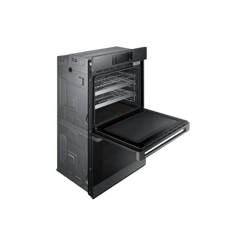 30" Double Wall Oven Steam, Contemporary, Graphite Stainless