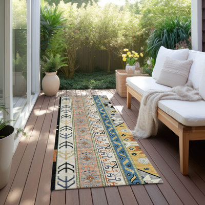 Tapis intérieur / extérieur noir lavable Solara 