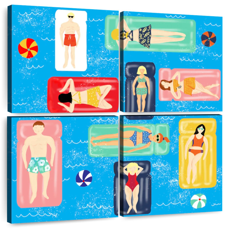 Leisha se détendant dans la piscine, H 18 po x l 18 po