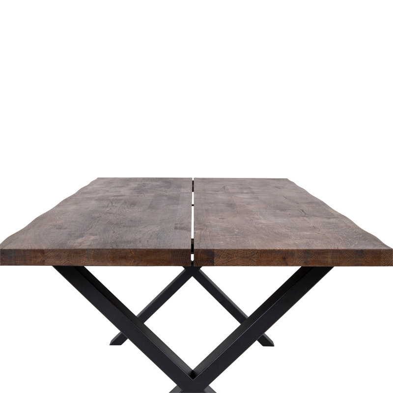 Elsass Oak Rectangular Wood Top Dining Table, Brown