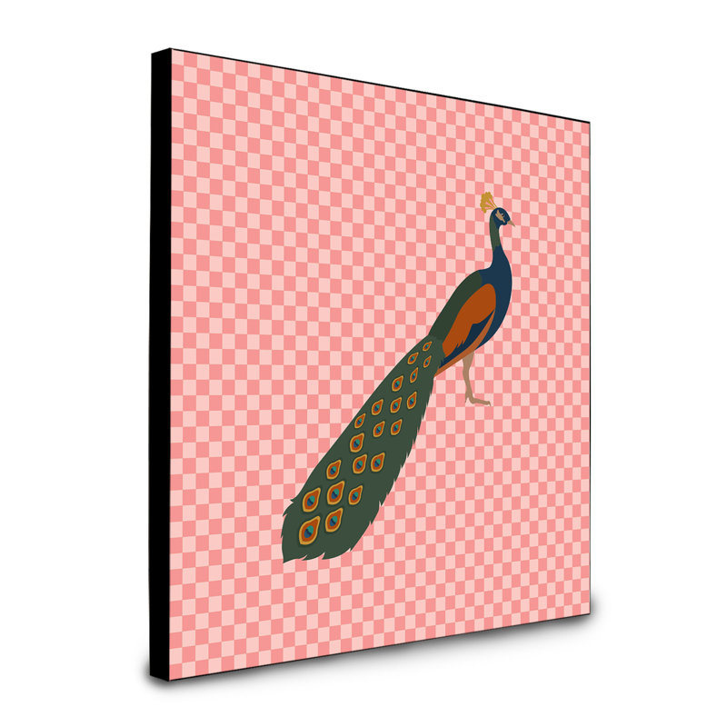 « indien peacock paon », art encadré Brossard, Rose