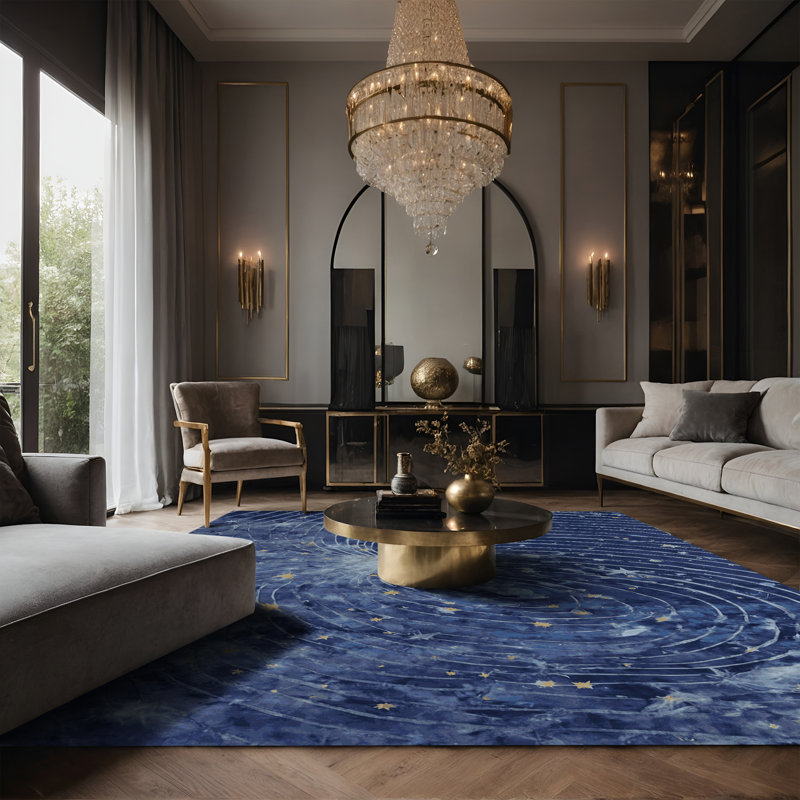 Tapis gris soyeux et moelleux, Rectangle 7 pi x 10 pi