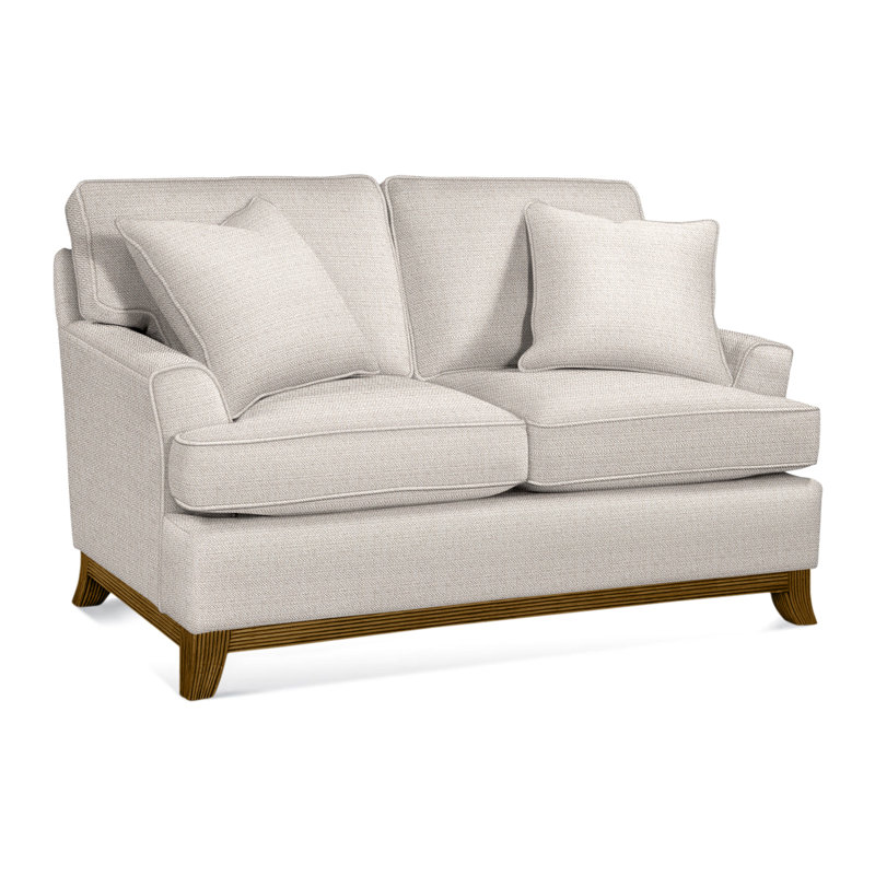 Oaks Way Loveseat, White Textured Performance; 0865-91, Havana Finish