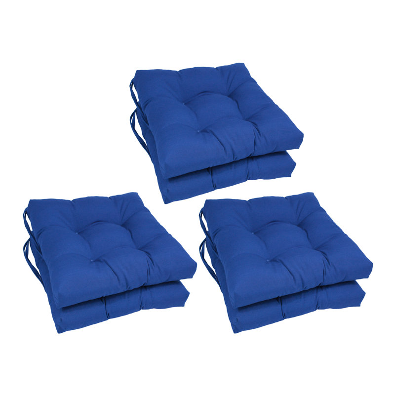 Outdoor 3.5'' Seat Cushion, Royal Blue Microfiber