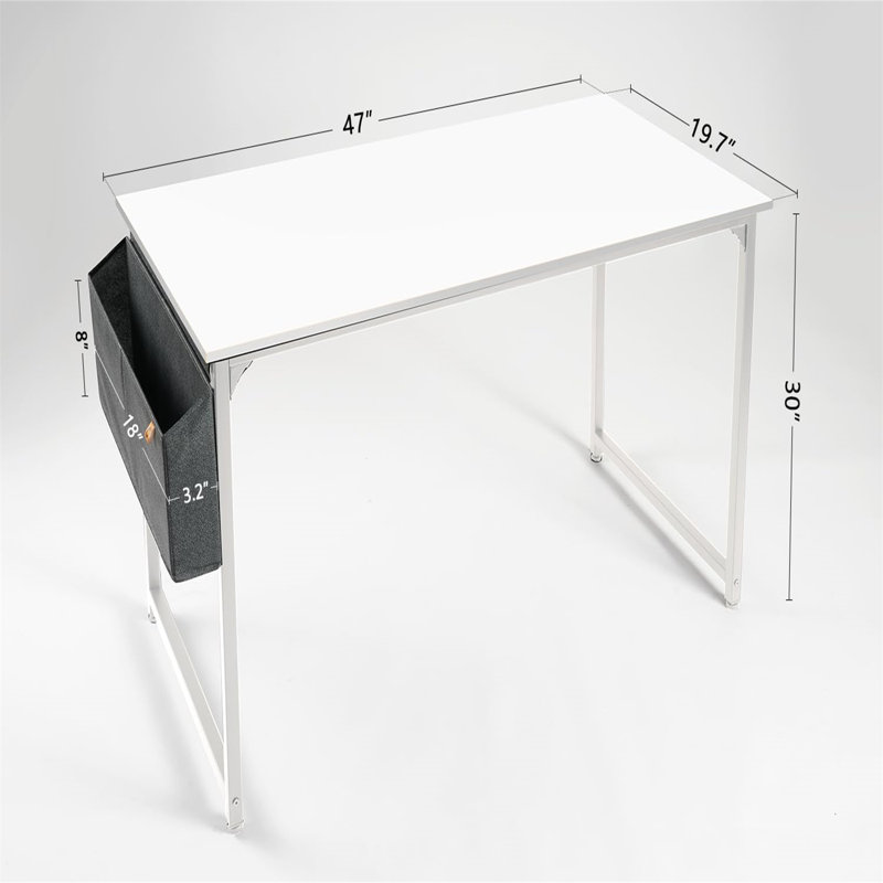 Bureau d'écriture Tonawanda, Blanc, H 30 po x l 47 po x P 19,7 po