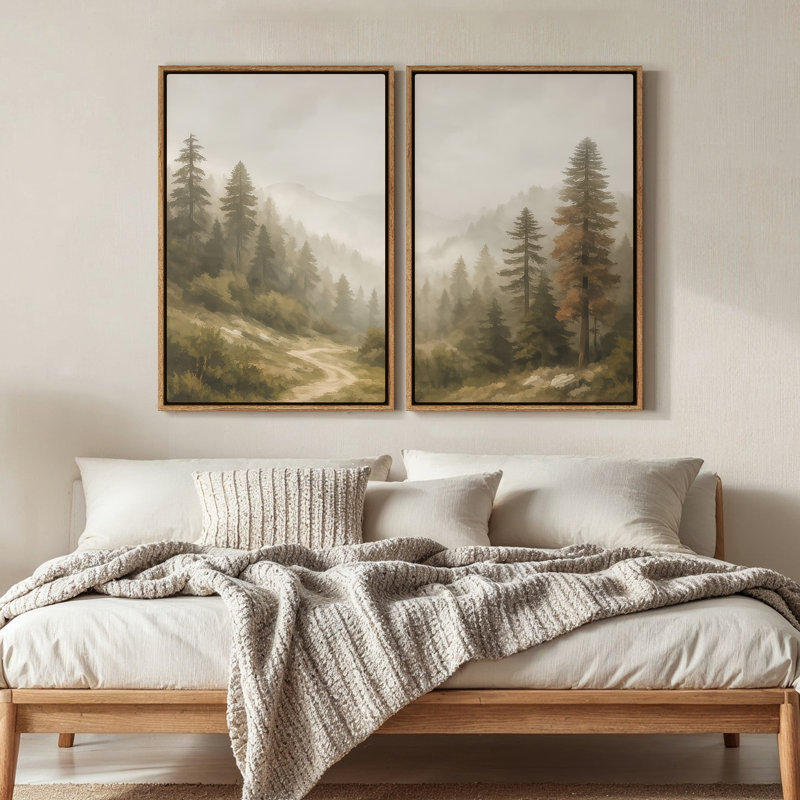 Framed Canvas Wall Art, Vintage Abstract Wall Canvas Prints, Natural, 36" H x 24" W