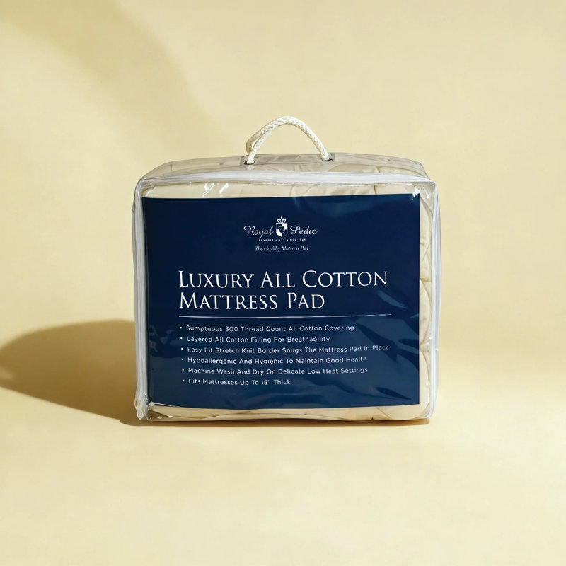 Classic Luxury All Cotton Mattress Pad, King