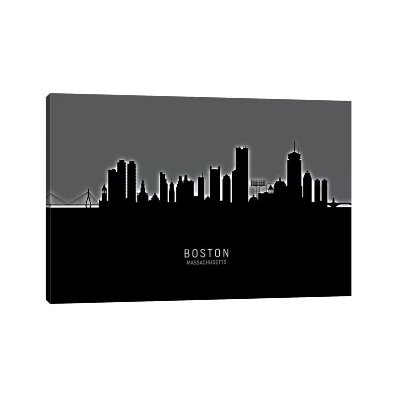 Boston Massachusetts Skyline by Michael Tompsett - Wrapped Canvas Print, 152.5 cm H x 101.5 cm W