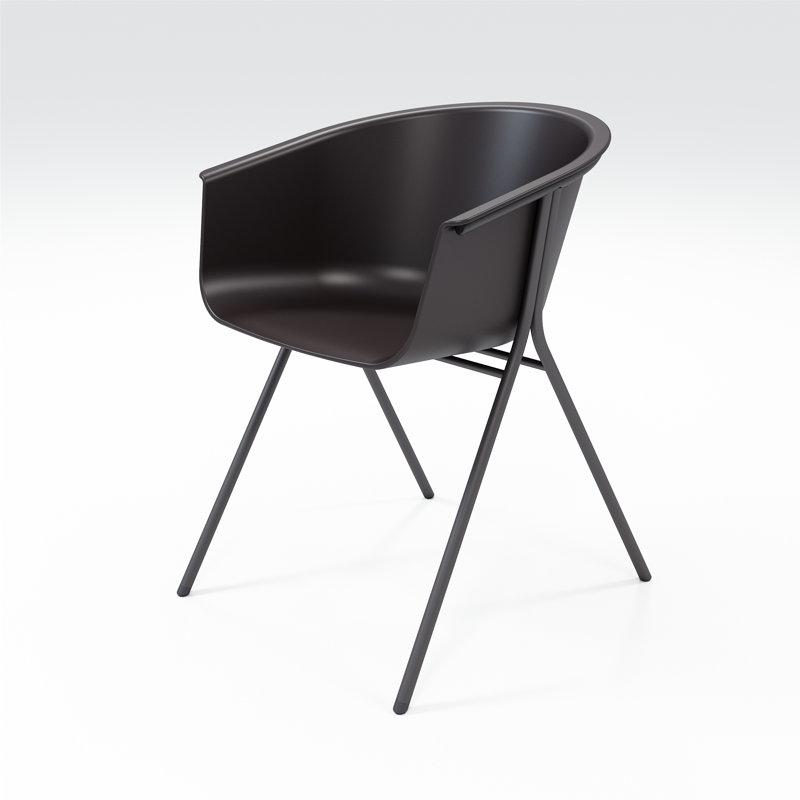 Chaise avec accoudoirs Tee, Café noir / café noir