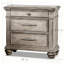 Table de chevet en bois massif de chêne massif vieilli 2 tiroirs l 28 po x P 17 po x H 27,5 po Transitional