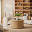 Table basse ronde avec rangement, table basse moderne en bois